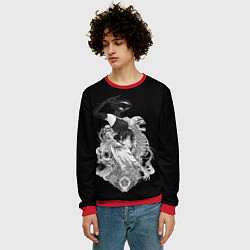 Свитшот мужской Резе демон бомба Человек бензопила, цвет: 3D-красный — фото 2