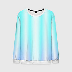 Свитшот мужской Neon white blue lines, цвет: 3D-белый