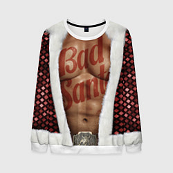 Мужской свитшот Костюм деда мороза с накаченным прессом