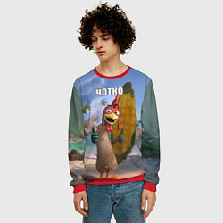Свитшот мужской Мем чотко Цыпа Джо, цвет: 3D-красный — фото 2