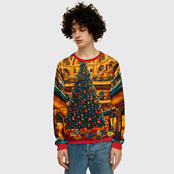 Свитшот мужской Московская новогодняя елка, цвет: 3D-красный — фото 2