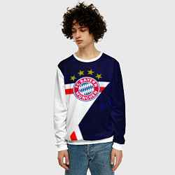 Свитшот мужской Бавария звезды геометрия, цвет: 3D-белый — фото 2