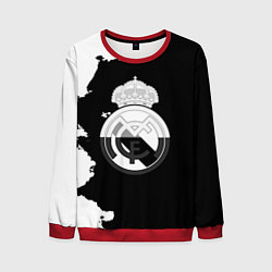 Мужской свитшот Реал Мадрид черно белые краски