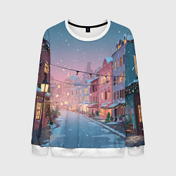 Мужской свитшот Новогодняя улица