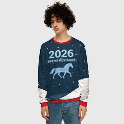 Свитшот мужской Время мечтаний 2026, цвет: 3D-красный — фото 2