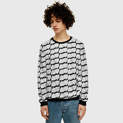 Свитшот мужской Символы валькнут как защитная кольчуга, цвет: 3D-черный — фото 2