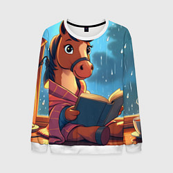 Мужской свитшот Лошадка уютным вечером