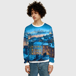 Свитшот мужской Крыши зимнего Питера, цвет: 3D-белый — фото 2