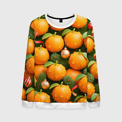 Свитшот мужской Мандариновое настроение, цвет: 3D-белый