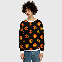 Свитшот мужской Manchester United Pattern, цвет: 3D-белый — фото 2