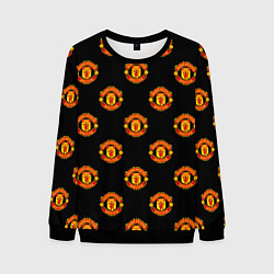 Свитшот мужской Manchester United Pattern, цвет: 3D-черный