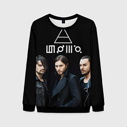 Свитшот мужской 30 seconds to mars, цвет: 3D-черный