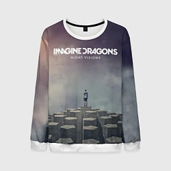 Свитшот мужской Imagine Dragons: Night Visions, цвет: 3D-белый