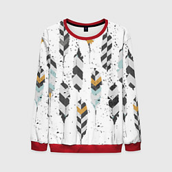 Свитшот мужской Перья, цвет: 3D-красный