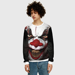 Свитшот мужской Зомби клоун, цвет: 3D-белый — фото 2
