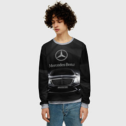Свитшот мужской Mercedes, цвет: 3D-меланж — фото 2