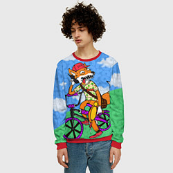 Свитшот мужской Drop Dead: Wild Fox, цвет: 3D-красный — фото 2