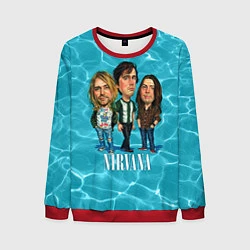 Свитшот мужской Nirvana: Water, цвет: 3D-красный