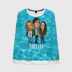 Свитшот мужской Nirvana: Water, цвет: 3D-белый
