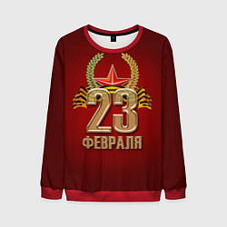 Свитшот мужской 23 февраля, цвет: 3D-красный