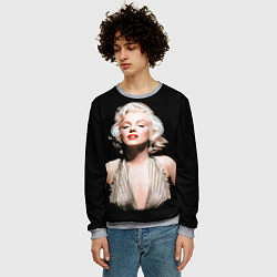 Свитшот мужской Мерлин Монро 2, цвет: 3D-меланж — фото 2
