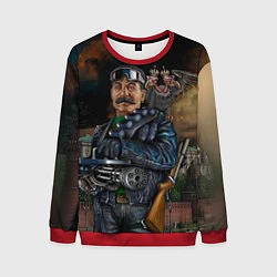Свитшот мужской Сталин военный, цвет: 3D-красный
