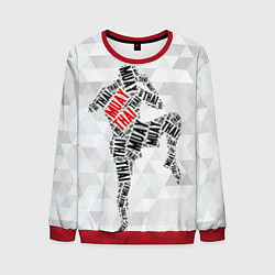 Свитшот мужской Muay thai Words, цвет: 3D-красный