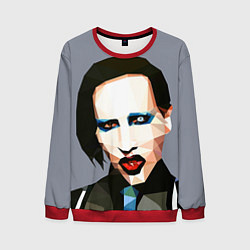 Свитшот мужской Mаrilyn Manson Art, цвет: 3D-красный