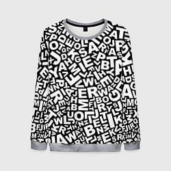 Свитшот мужской Английский алфавит, цвет: 3D-меланж