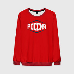 Свитшот мужской Россия, цвет: 3D-красный
