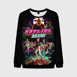 Свитшот мужской Hotline Miami, цвет: 3D-черный