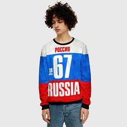 Свитшот мужской Russia: from 67, цвет: 3D-черный — фото 2