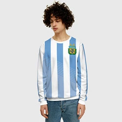 Свитшот мужской Сборная Аргентины: ЧМ-2018, цвет: 3D-белый — фото 2