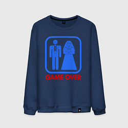 Свитшот хлопковый мужской Game over, цвет: тёмно-синий
