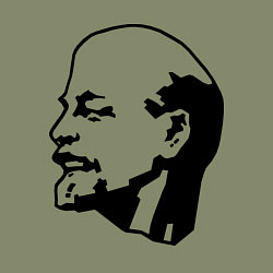 Свитшот хлопковый мужской Ленин: скульптура, цвет: авокадо — фото 2