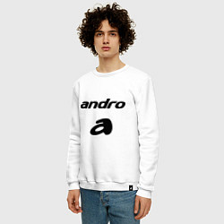 Свитшот хлопковый мужской Andro, цвет: белый — фото 2