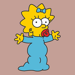 Свитшот хлопковый мужской Maggie Simpson, цвет: пыльно-розовый — фото 2