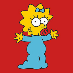 Свитшот хлопковый мужской Maggie Simpson, цвет: красный — фото 2