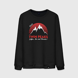 Свитшот хлопковый мужской Twin Peaks: Pie & Murder, цвет: черный