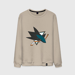 Свитшот хлопковый мужской San Jose Sharks, цвет: миндальный