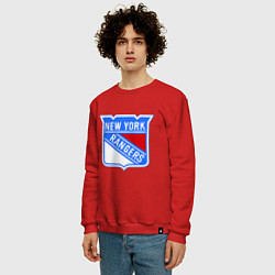 Свитшот хлопковый мужской New York Rangers, цвет: красный — фото 2