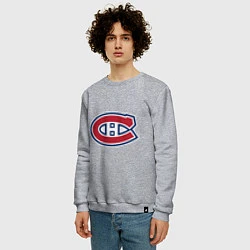 Свитшот хлопковый мужской Montreal Canadiens, цвет: меланж — фото 2