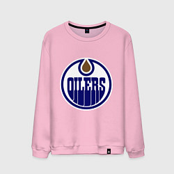 Свитшот хлопковый мужской Edmonton Oilers, цвет: светло-розовый