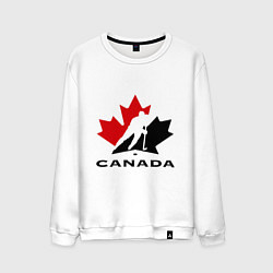 Свитшот хлопковый мужской Canada, цвет: белый