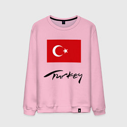 Свитшот хлопковый мужской Turkey, цвет: светло-розовый