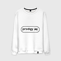 Свитшот хлопковый мужской Prodigy лого с муравьем, цвет: белый