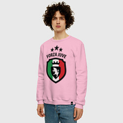 Свитшот хлопковый мужской Forza Juventus цвета светло-розовый — фото 2