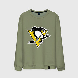 Свитшот хлопковый мужской Pittsburgh Penguins: Malkin 71, цвет: авокадо