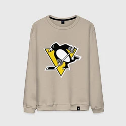 Свитшот хлопковый мужской Pittsburgh Penguins: Malkin 71, цвет: миндальный