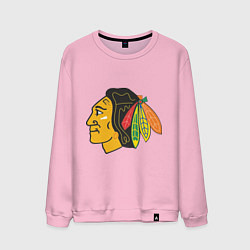 Свитшот хлопковый мужской Chicago Blackhawks, цвет: светло-розовый